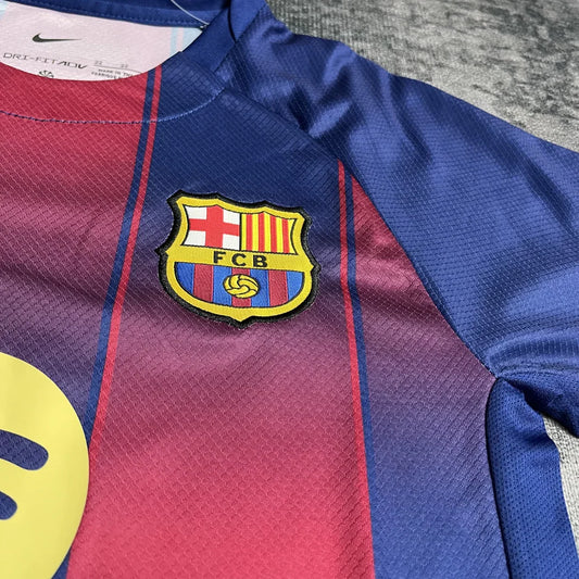 Camisa oficial FC Barcelona infantil kit Mini Mantos posição 4