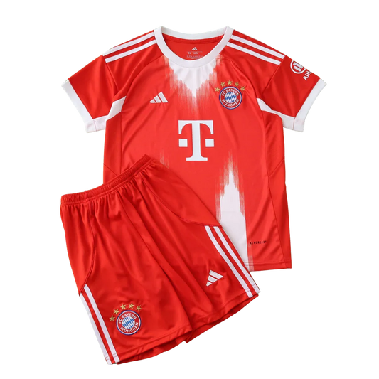 Mini Mantos FC Bayern München kit oficial infantil: camisa e shorts