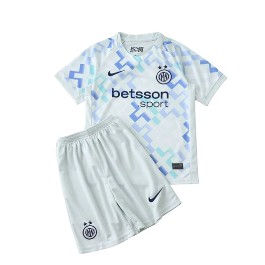 Kit oficial infantil Inter de Milão, camisa e shorts Mini Mantos