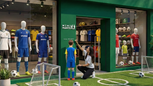 Como escolher o tamanho certo de camisa de futebol infantil: guia completo da mini mantos 2026