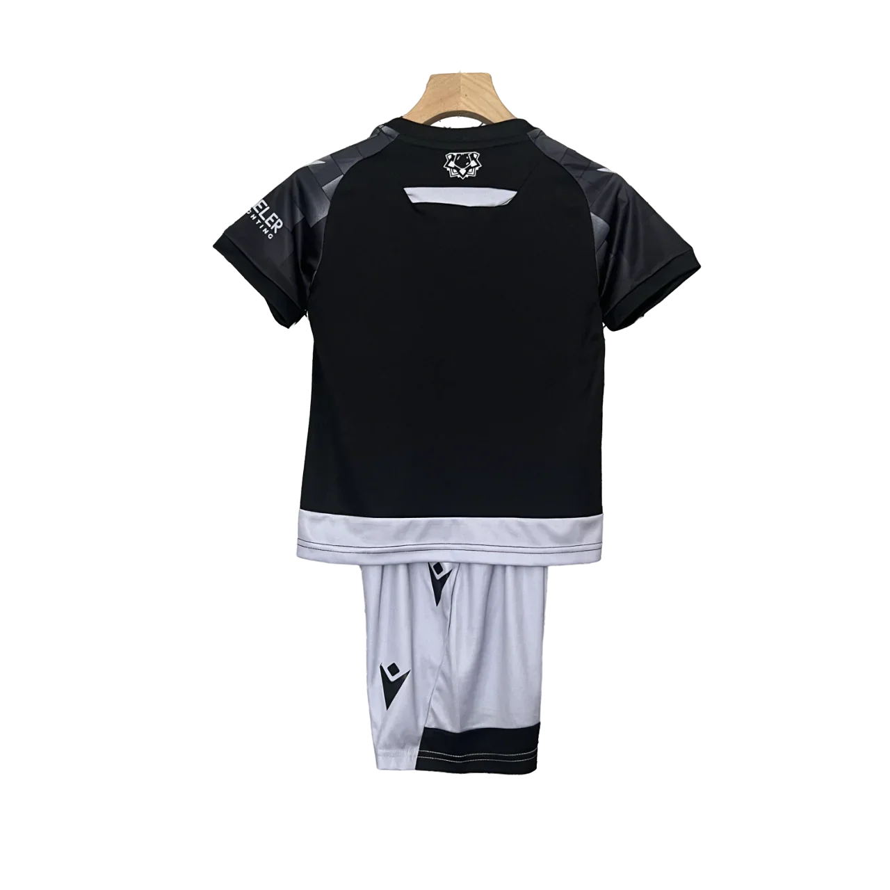 Kit oficial infantil Mini Mantos: camisa e shorts preto/branco