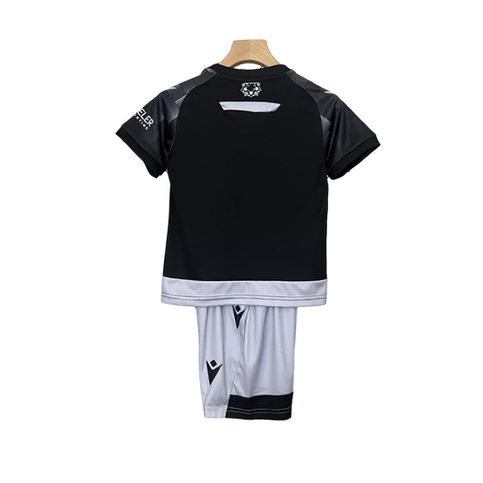 Kit oficial infantil Mini Mantos: camisa e shorts preto/branco