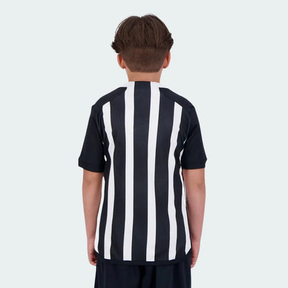 Camisa oficial infantil Corinthians listrada, kit Mini Mantos para futebol