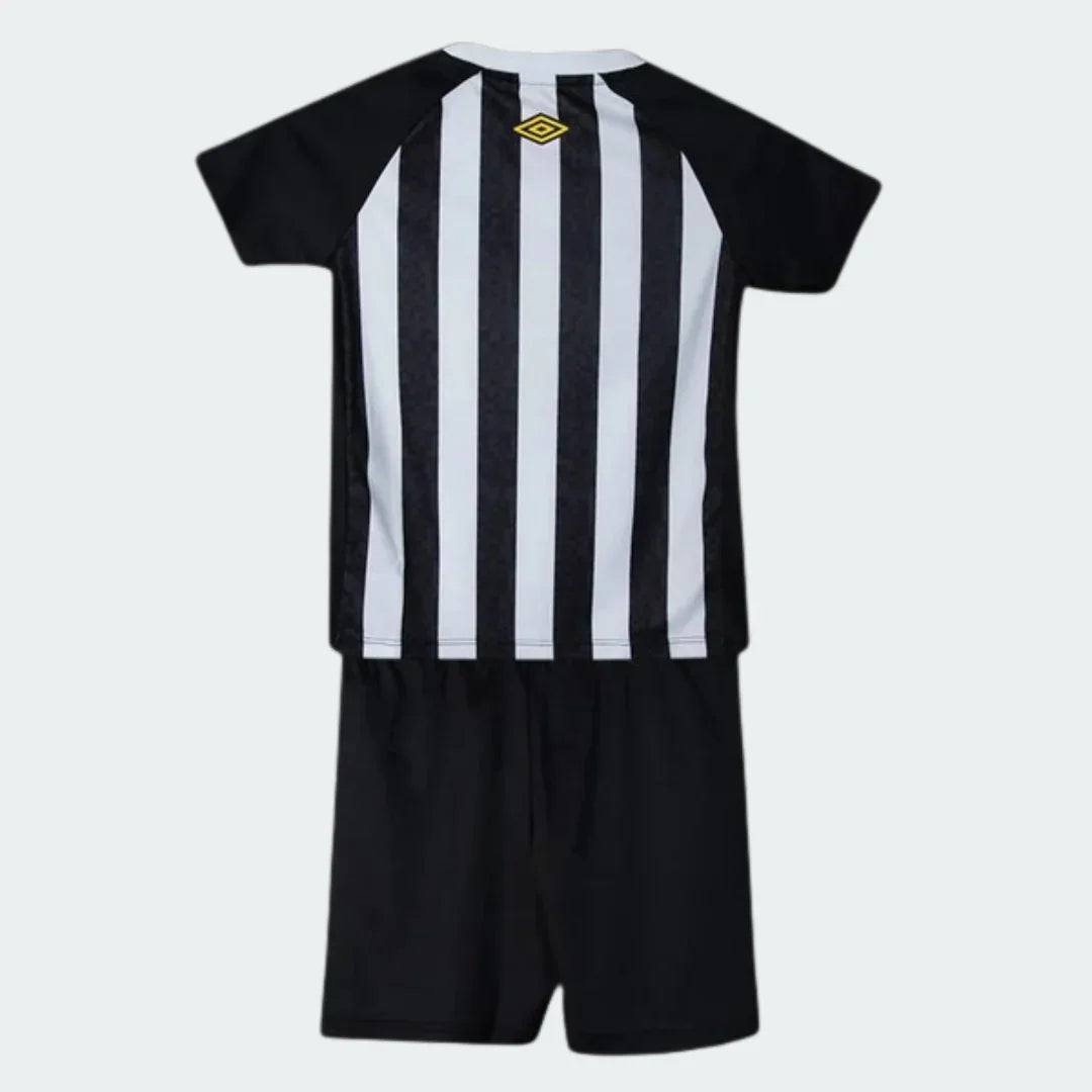 Kit oficial Botafogo infantil Mini Mantos camisa listrada preto e branco versão 4