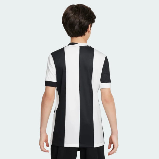 Mini Mantos: kit oficial infantil camisa Juventus listrada p&b costas