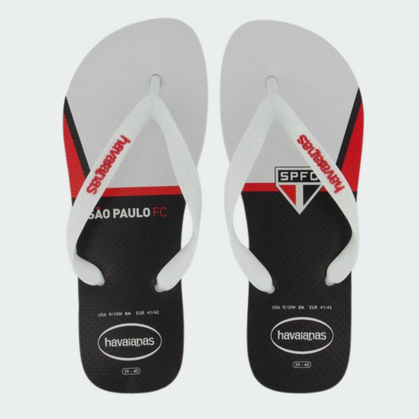 Chinelo Havaianas São Paulo Branco e Preto