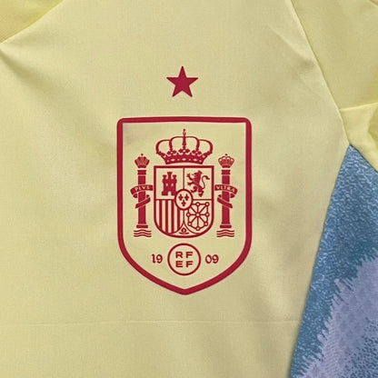 Camisa oficial infantil Mini Mantos kit Espanha amarela