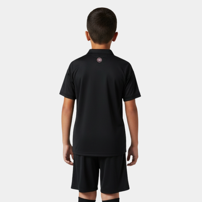 Detalhes do Kit Infantil Preto com rosa Inter miami II de costas 