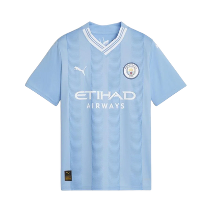 Camisa oficial infantil Manchester City kit Mini Mantos azul claro Puma Etihad