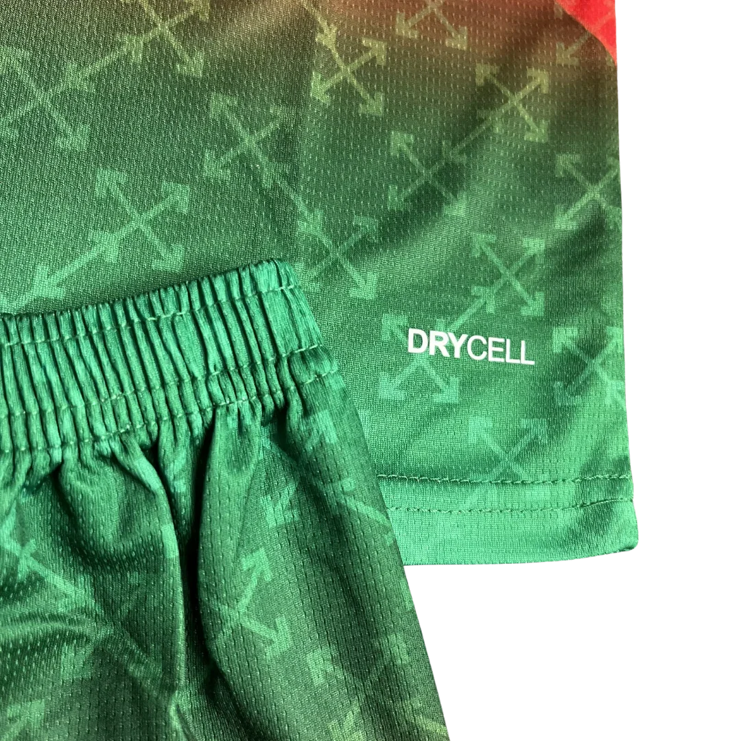Kit camisa oficial infantil Mini Mantos verde tecnologia DRYCELL