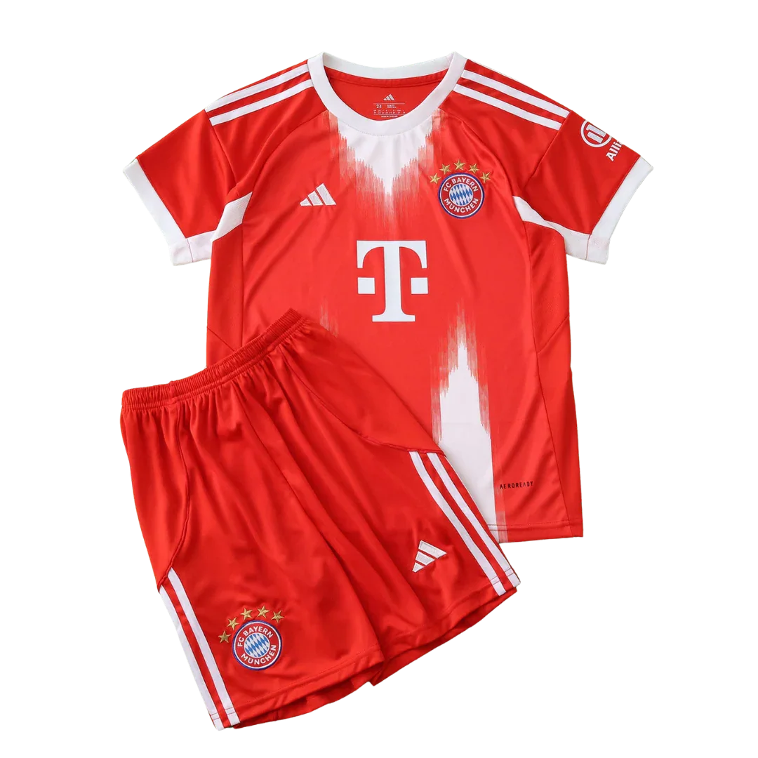 Mini Mantos FC Bayern München kit oficial infantil: camisa e shorts