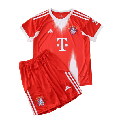 Mini Mantos FC Bayern München kit oficial infantil: camisa e shorts