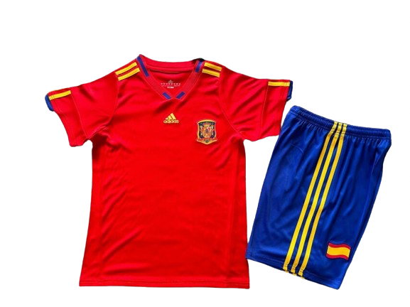 Camisa infantil retrô da Espanha I 2010. Reviva os momentos clássicos. Compre já!