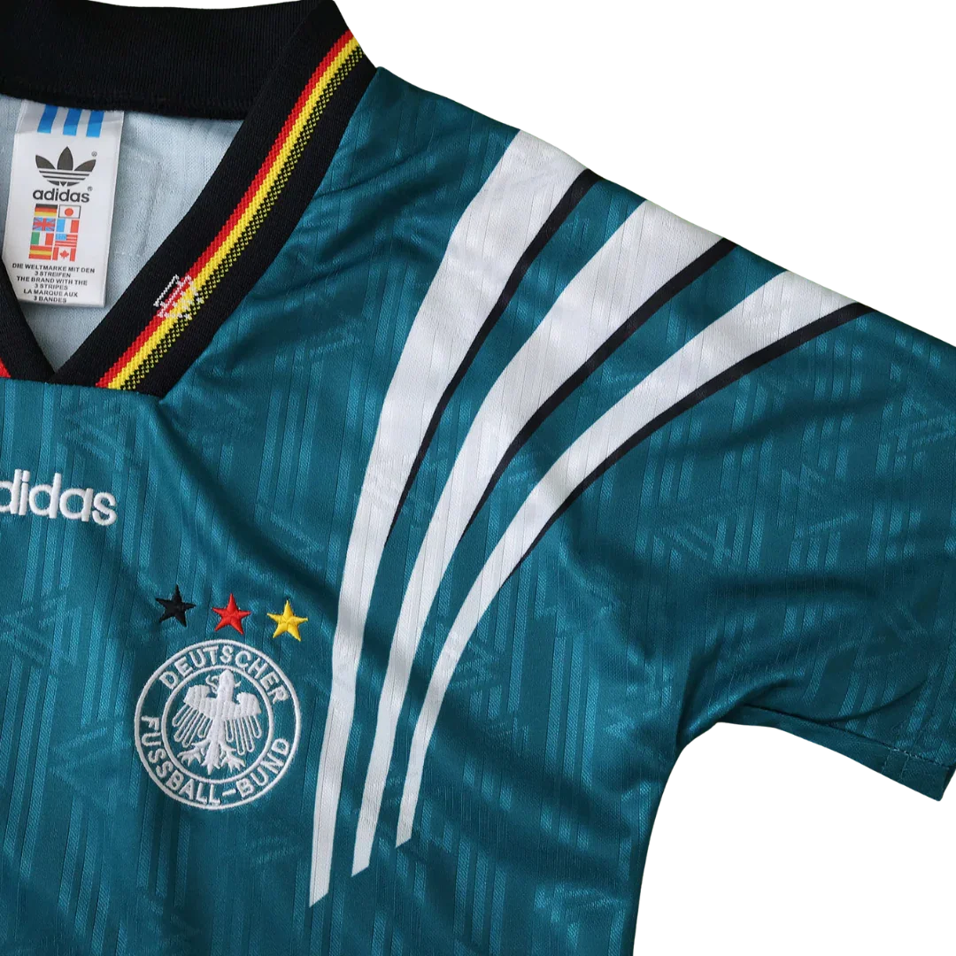 Camisa oficial Alemanha Mini Mantos infantil, kit verde retrô Adidas com 3 estrelas