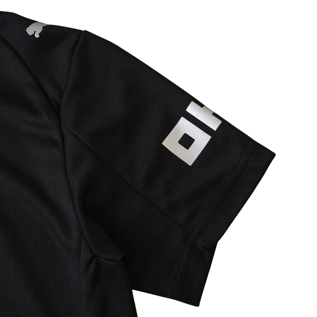 Camisa oficial Mini Mantos infantil preta, kit Puma