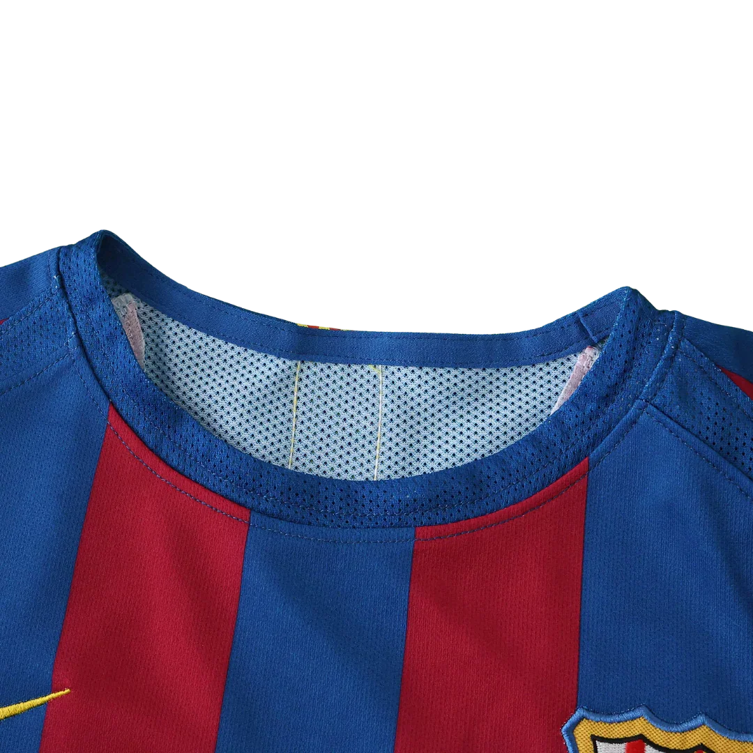 Camisa oficial infantil Barcelona Mini Mantos, kit de jogo do Barcelona para pequenos craques