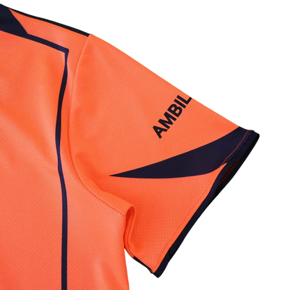 Camisa oficial infantil laranja AMBIL Mini Mantos, kit