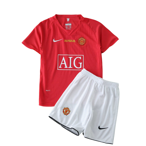 Kit Infantil Retrô Manchester United I 07/08