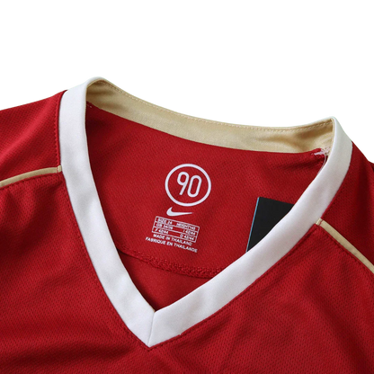 Camisa oficial infantil Mini Mantos Arsenal vermelha, kit esportivo para pequenos torcedores