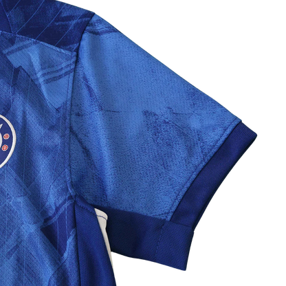 Camisa futebol oficial Chelsea azul infantil, kit Mini Mantos