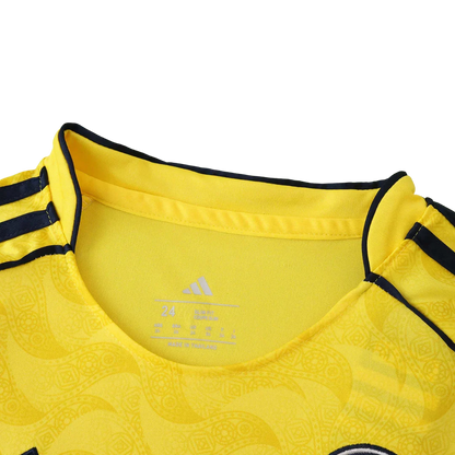 Camisa infantil oficial de time de futebol, kit Mini Mantos, amarela e azul com padrão