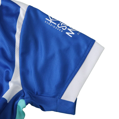 Camisa oficial Mini Mantos infantil azul e branca de time de futebol kit