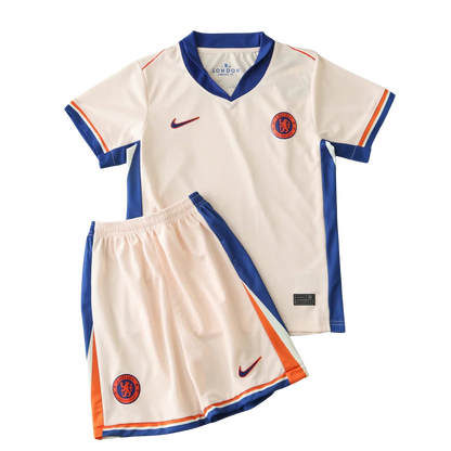 Kit infantil oficial Chelsea Mini Mantos, camisa e shorts Nike