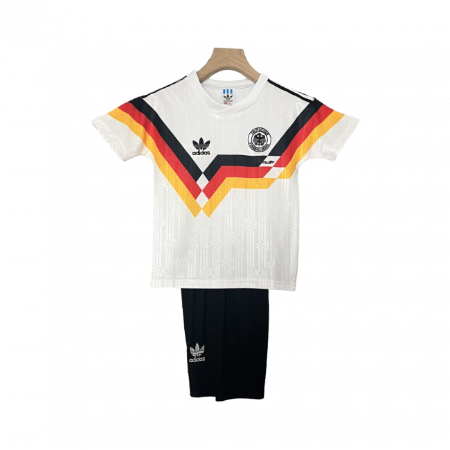Camisa infantil retrô da Alemanha I 1990. Reviva os momentos clássicos. Compre já!