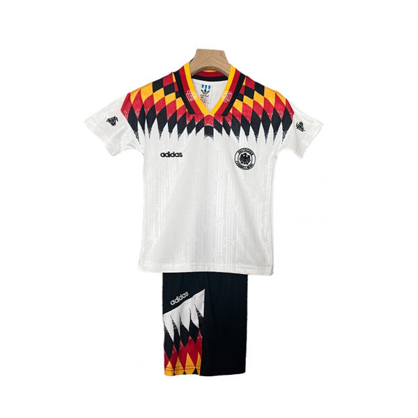 Camisa infantil retrô da Alemanha I 1994. Reviva os momentos clássicos. Compre já!