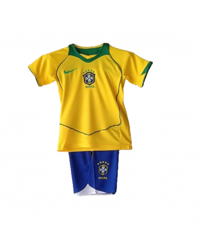 Camisa infantil retrô do Brasil I 04/05. Estilo e nostalgia para os fãs. Compre agora!