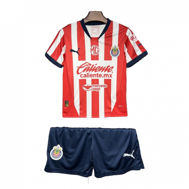 Camisa infantil do Chivas I 24/25. Perfeita para os pequenos torcedores. Garanta a sua!