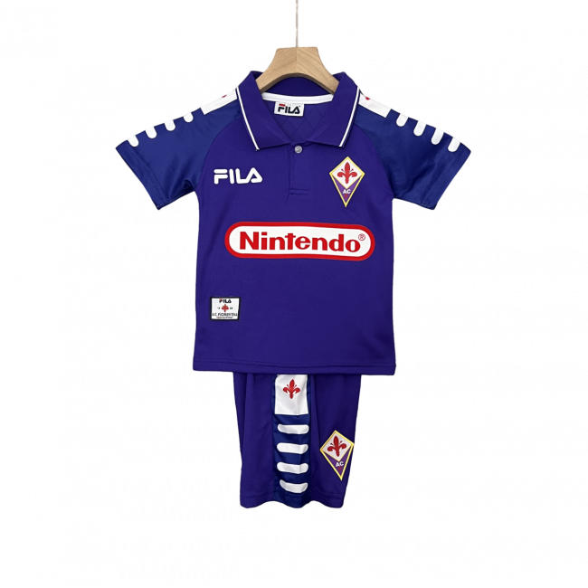 Camisa infantil retrô da Fiorentina I 1998. Reviva os momentos clássicos. Compre já!