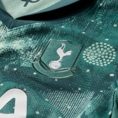 Camisa oficial Mini Mantos Tottenham Hotspur infantil, kit com detalhe do escudo