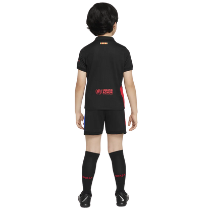 Mini Mantos oficial kit infantil FC Barcelona: camisa, shorts e meias para pequenos fãs do Barça