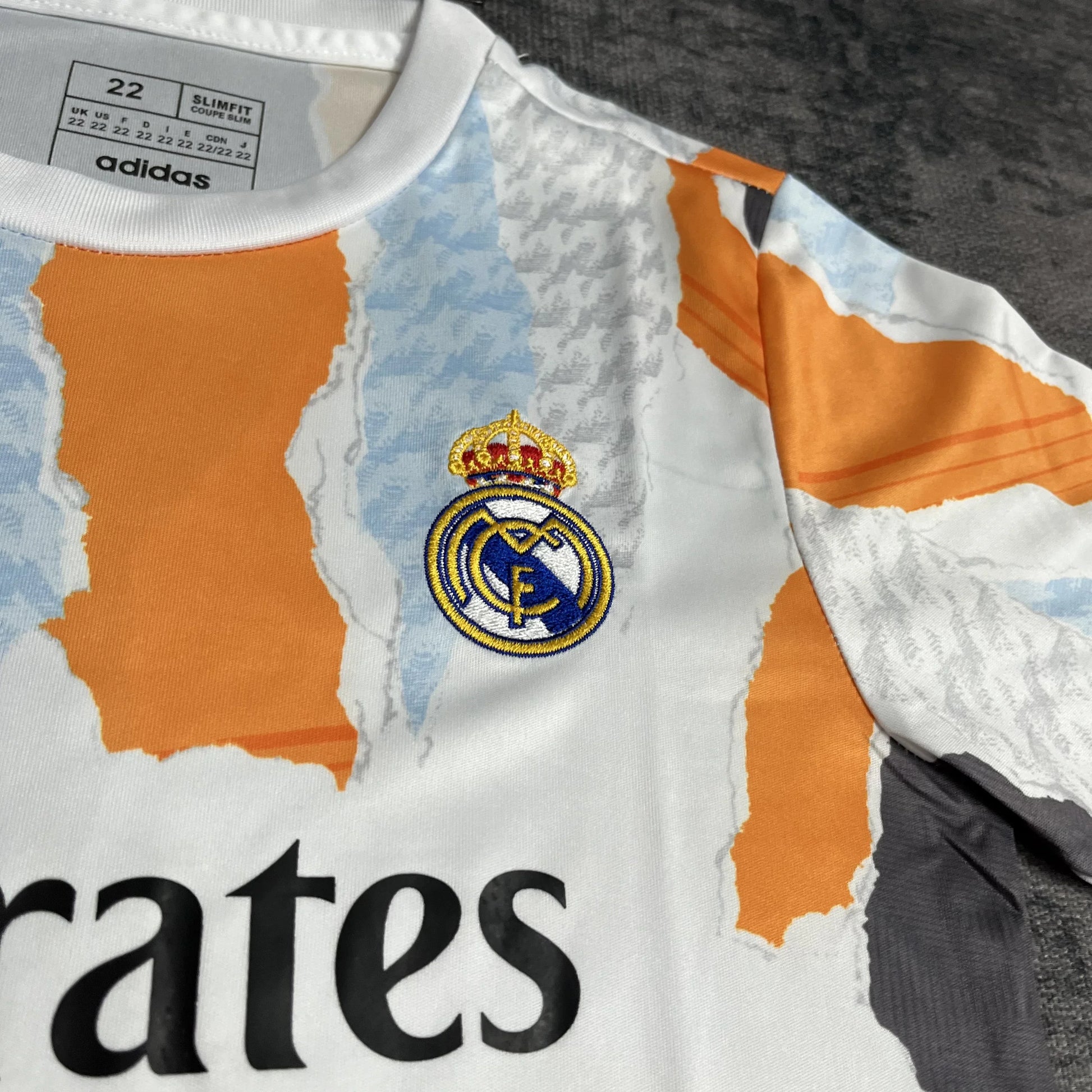 Camisa oficial infantil do Real Madrid, kit Mini Mantos Posição 4