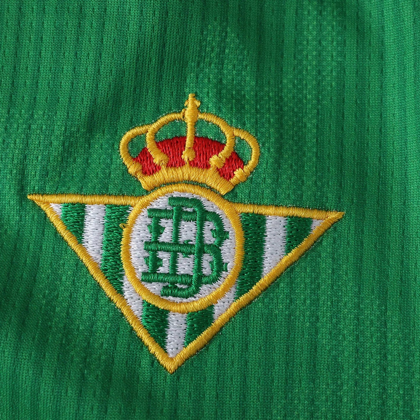 Camisa infantil oficial Real Betis. Kit Mini Mantos, emblema bordado da camisa do time