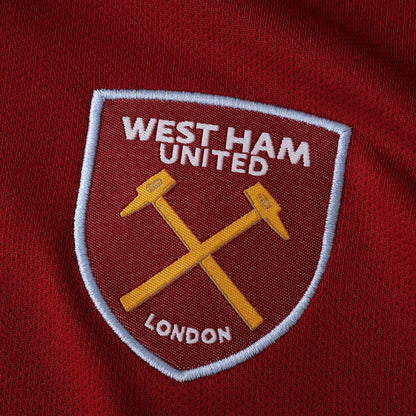Camisa infantil oficial West Ham United. Kit Mini Mantos, camisa com emblema do time bordado