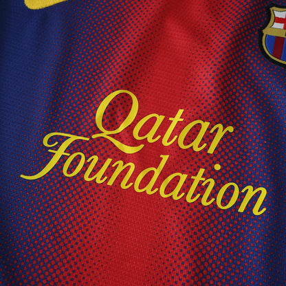 Camisa Barcelona oficial infantil Mini Mantos kit com patrocínio Qatar Foundation