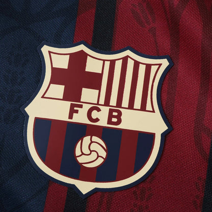 Kit camisa oficial infantil FC Barcelona Mini Mantos com brasão do time
