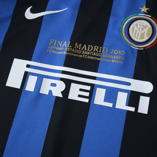 Camisa Inter Milan infantil oficial, kit Mini Mantos Final Madrid 2010