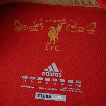Mini Mantos Liverpool kit oficial: camisa infantil Adidas Climacool, tamanho 24