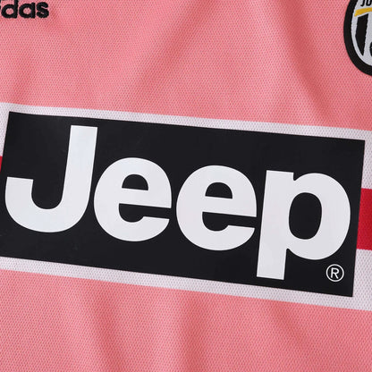 Mini Mantos Juventus oficial kit quarta camisa rosa infantil com Jeep