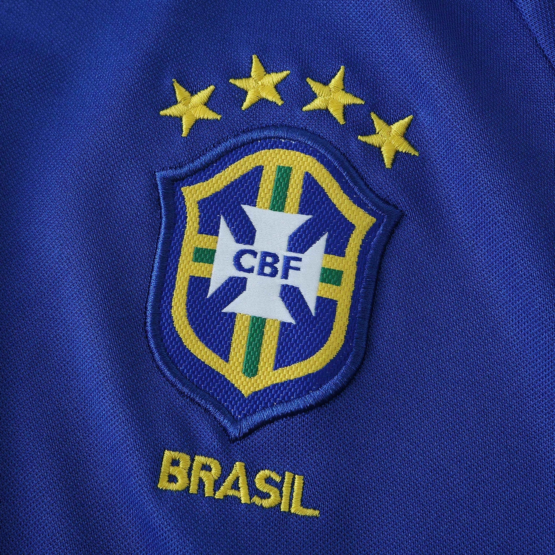 Camisa oficial Brasil Mini Mantos infantil kit azul bordado com 5 estrelas
