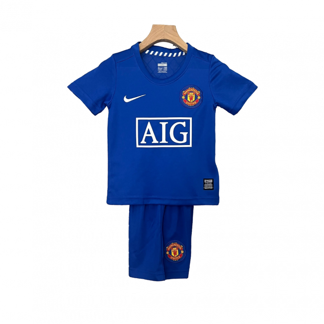 Camisa infantil retrô do Manchester United III 09/10. Reviva os momentos clássicos. Compre já!