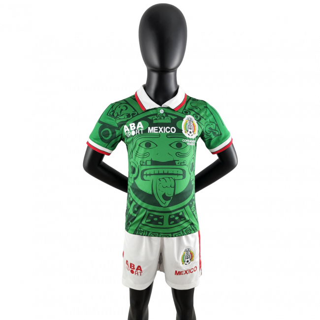 Camisa infantil retrô do México I 1998. Reviva os momentos clássicos. Compre já!