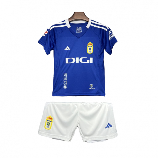 Camisa infantil do Oviedo I 24/25. Conforto e paixão pelo clube. Compre já!
