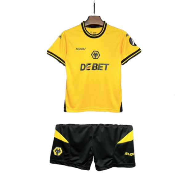 Camisa infantil do Wolverhampton I 24/25. Ideal para os pequenos torcedores. Adquira já!
